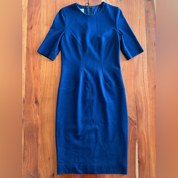 Akris Navy Short Sleeve Dress - Picture 1 of 9